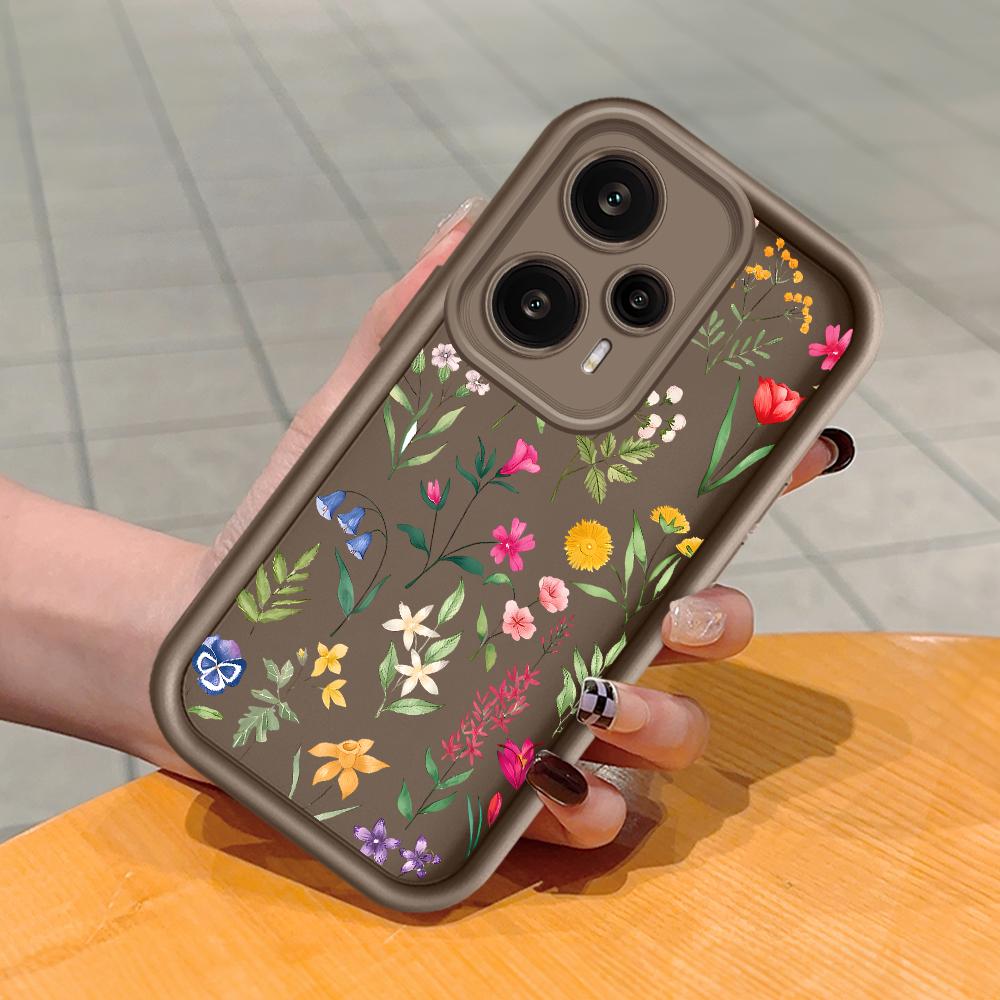 Soft Silicone Square Ladder Printing Pattern Phone Casing Full Cover Camera Shockproof Protection Rubber Case for Xiaomi Redmi