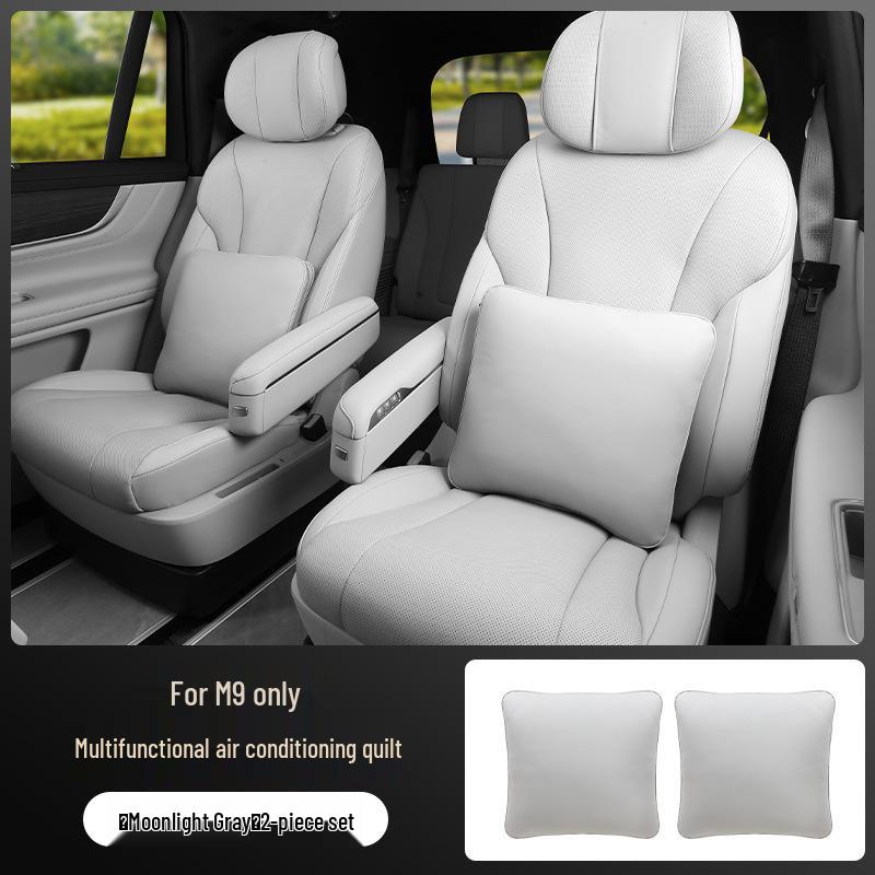 Dual-Use AITO M9 Car Cushion & Blanket with High-Grade Lumbar Support