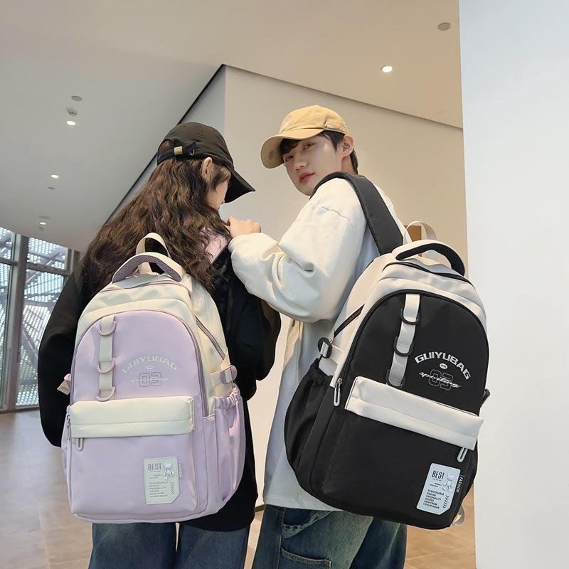Large-capacity College Style Backpack Simple Casual Sports Korean Couple Backpack