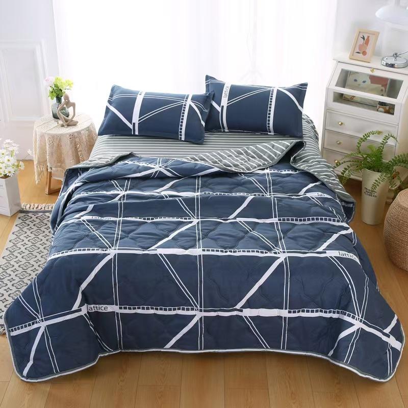 New Printed Quilt Washed Cotton Quilt Summer Thin Quilt Skin Friendly Bedding Air Conditioning Thin Blanket Home Textiles Machine Washable