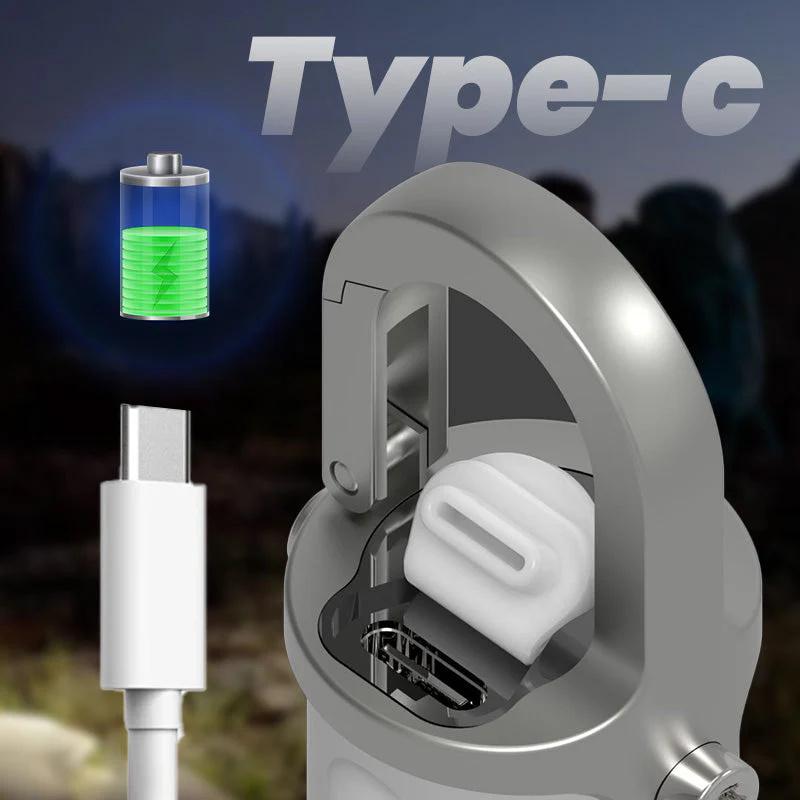 Outdoor Mini Flashlight Portable 1200lm Flashlights 1000mAh Type-C Flashlight for Long Standby Life Waterproof