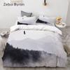 3D Bedding Set Custom/King/Europe/USA Queen,3PCS Duvet Cover Set,Quilt/Blanket Cover Set,Ink Painting Bedclothes Drop Ship