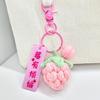 Wool Knitting Peach Keychain: Cute Creative Pendant for Student Backpacks & Gifts