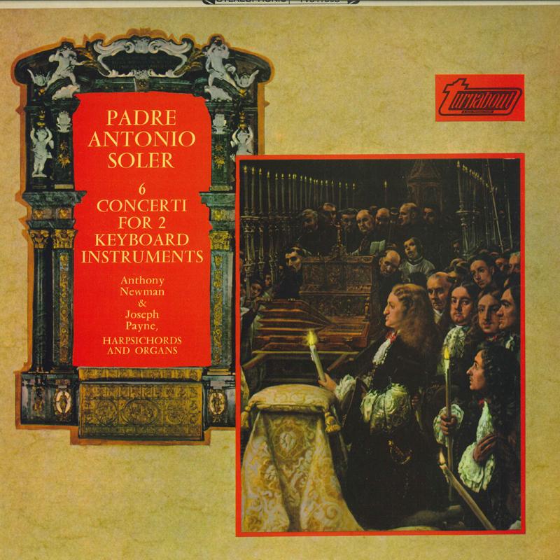 

LP Record ANTHONY NEWMAN, JOSEPH PAYNE - Padre Antonio Soler: 6 Concerti For TV34136S TURNABOUT 1968 UK Classical Used