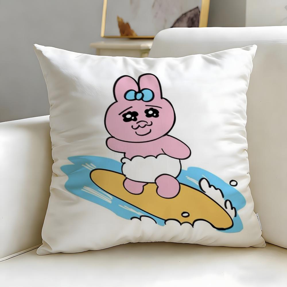 popular cartoon Opanchu Usag Cushion Cover Soft EasyWash Pillow Case Versatile for Couch Bed Travel and Office