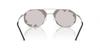 EMPORIO ARMANI MATTE SILVER SMOKE MIRROR 30157F58 0EA2147 sunglasses, BLACK, 58mm,