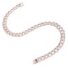 Cuban Necklace Men Women Stylish Elegant Shiny Rhinestones Hip Hop Necklace Jewelry Gift for Party (18inch)