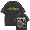 Camiseta Lavada Vintage Charles Oliveira Do Bronx Gráfica para Hombre Mujer Camisetas Y2K Retro Clásico Hip Hop Streetwear Top