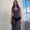 2026 Summer Lace Spaghetti Strap Midi Dress: European & American Style, Hot-Selling, Fashionable & Sexy Women's Clothing