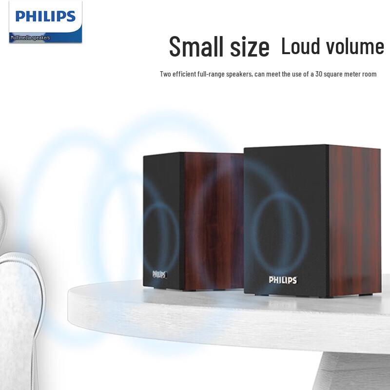 Philips SPA20 Wooden USB Desktop Speaker