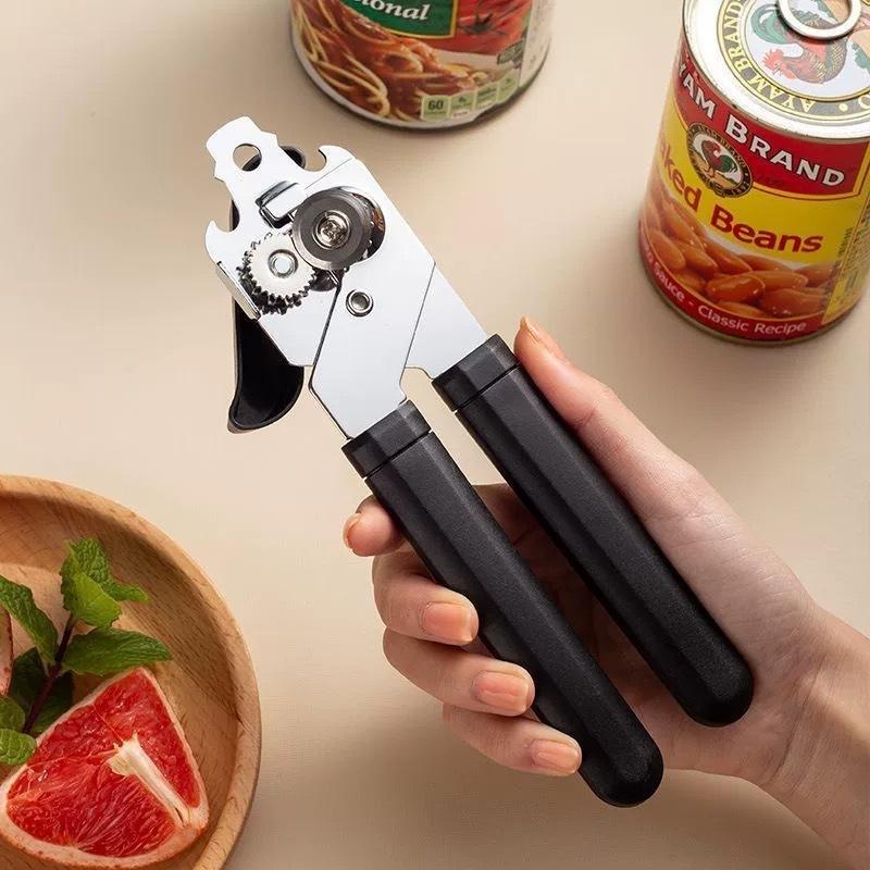 2pcs Stainless Steel Multifunctional Professional Can Manual Can Opener Craft Beer Grip Can Opener Bottle Opener Kitchen Gadgets