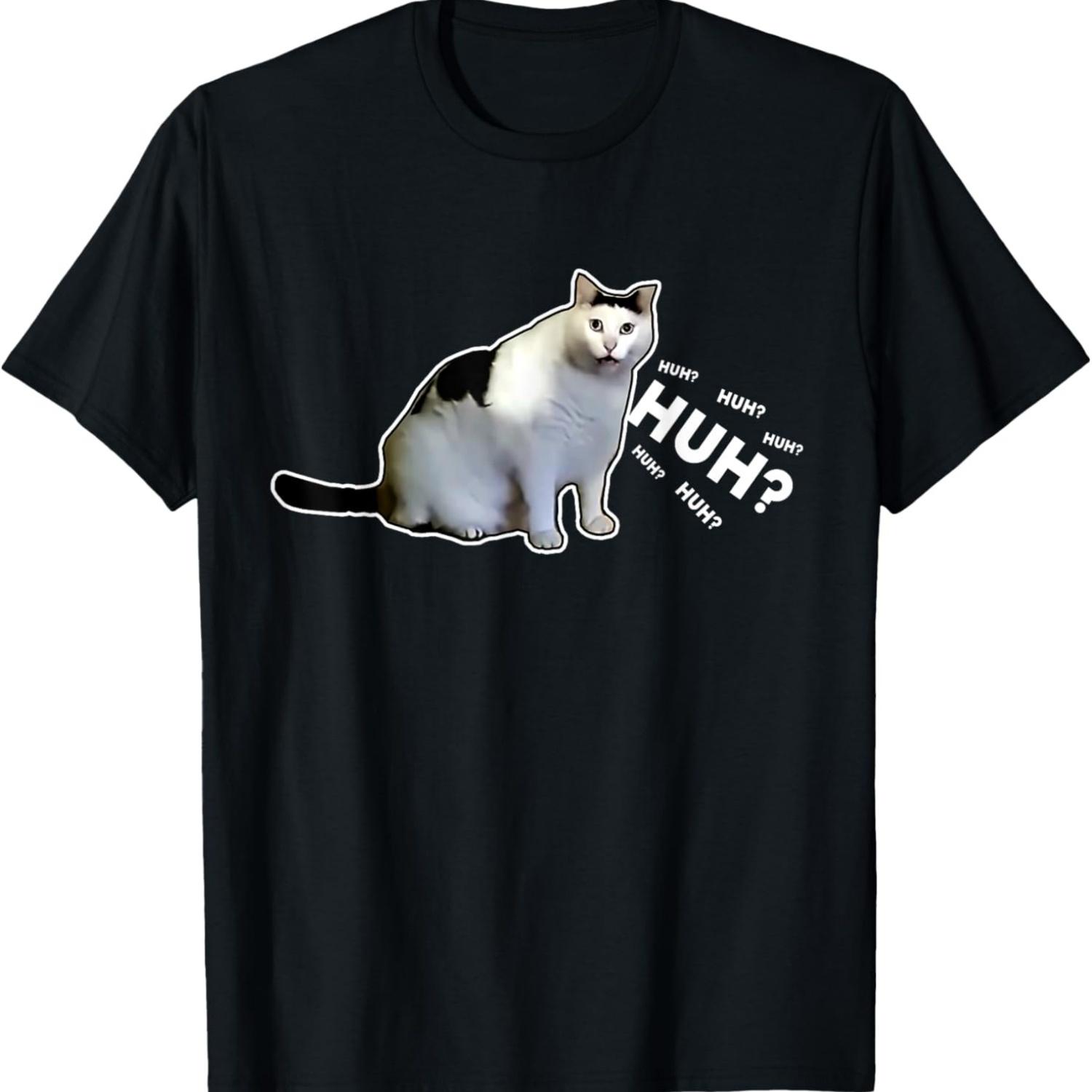 Funny Meme Huh Cat T-Shirt, Huh! Cat meme T-Shirt S