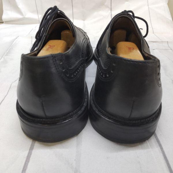 Lloyd Full Brogue Wingtip Shoes West Germany 70s-80s Vintage Size 9 27.5 Black Heavy Leather Sole(USED)