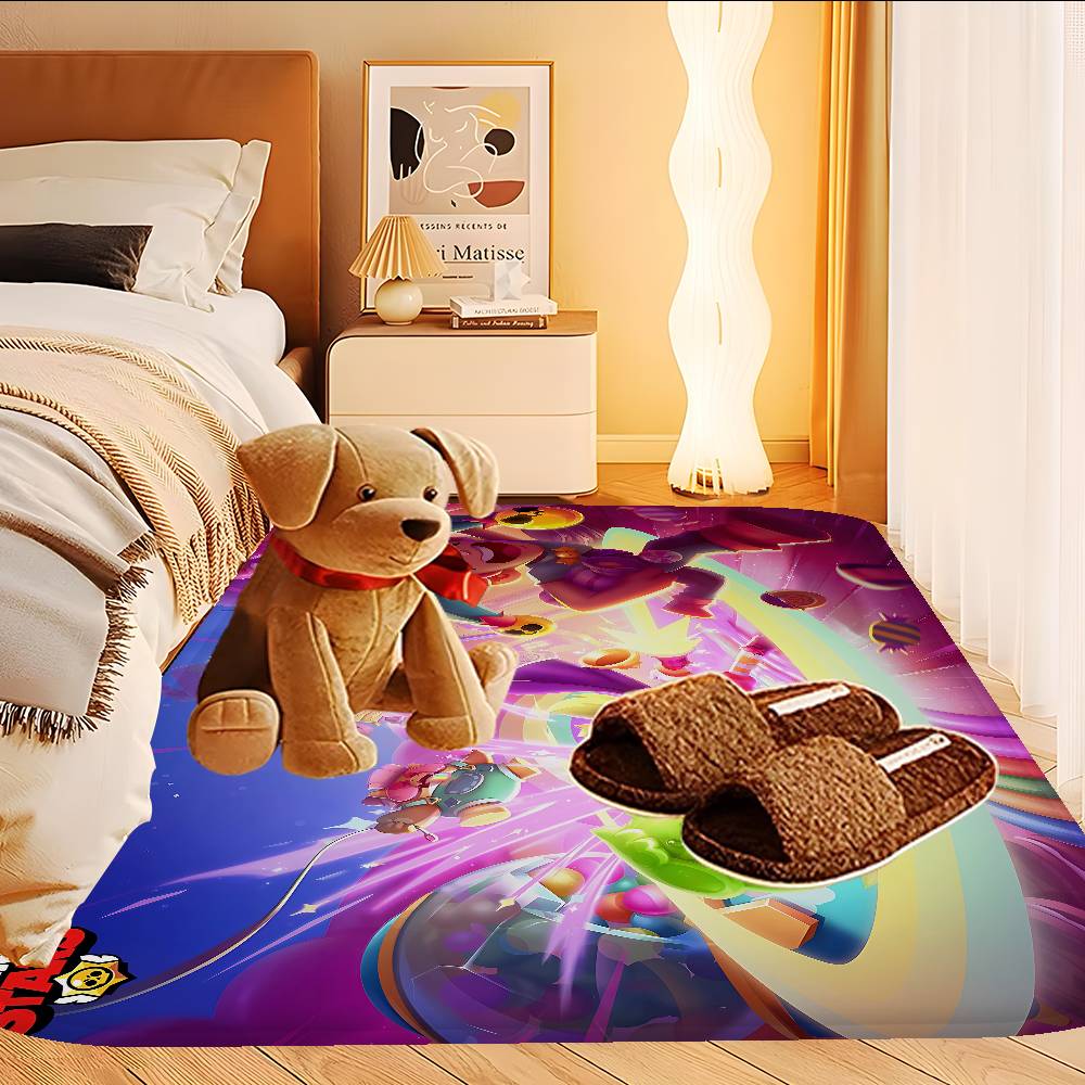 

Cute Cartoon B-Brawl Game Entrance Door Mat Nordic Style Bedroom Living Room Doormat Home Balcony Anti-Slip Modern Home Decor 40x60cm