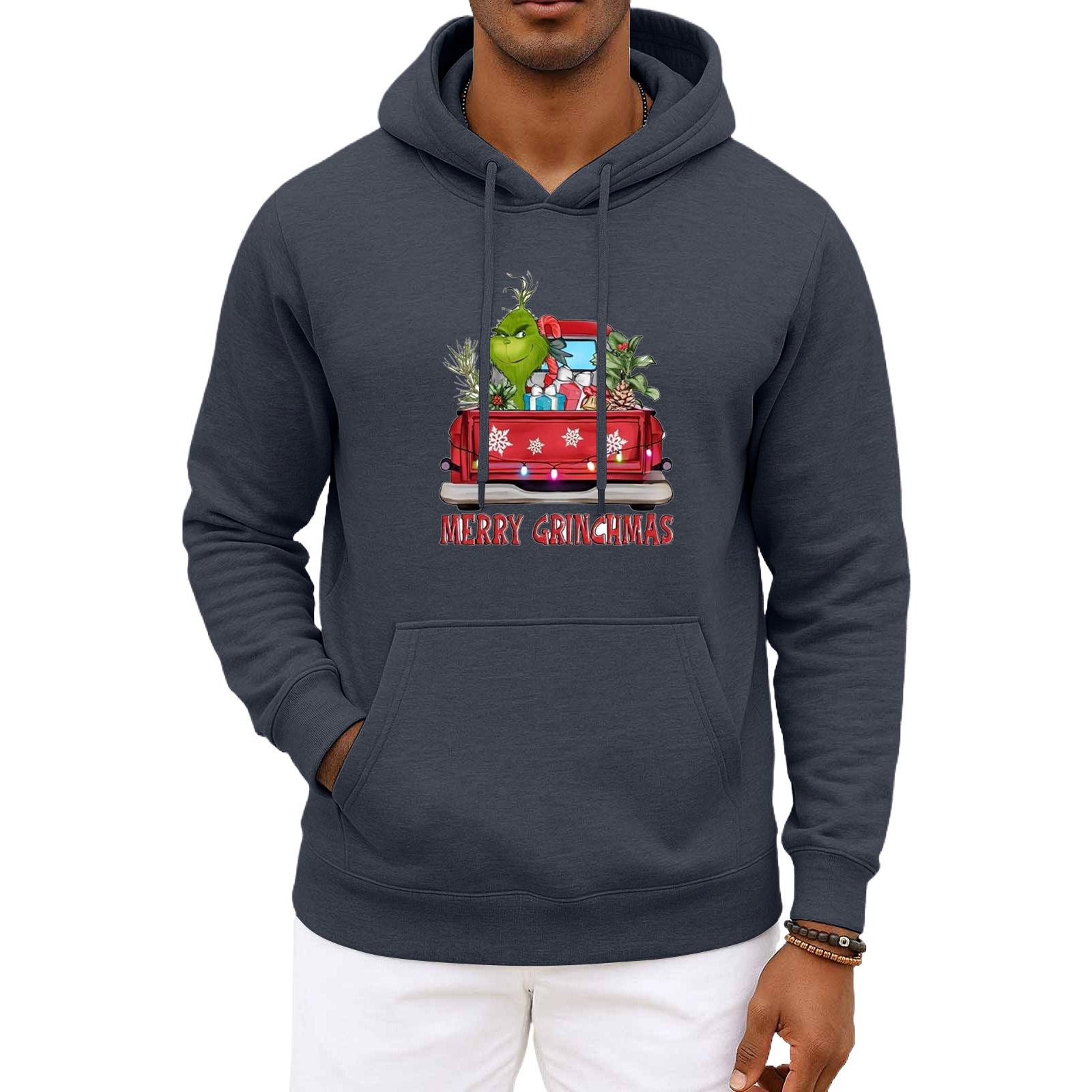 

Men s And Women s Christmas Hooded Hood Long Sleeves Hoodie L