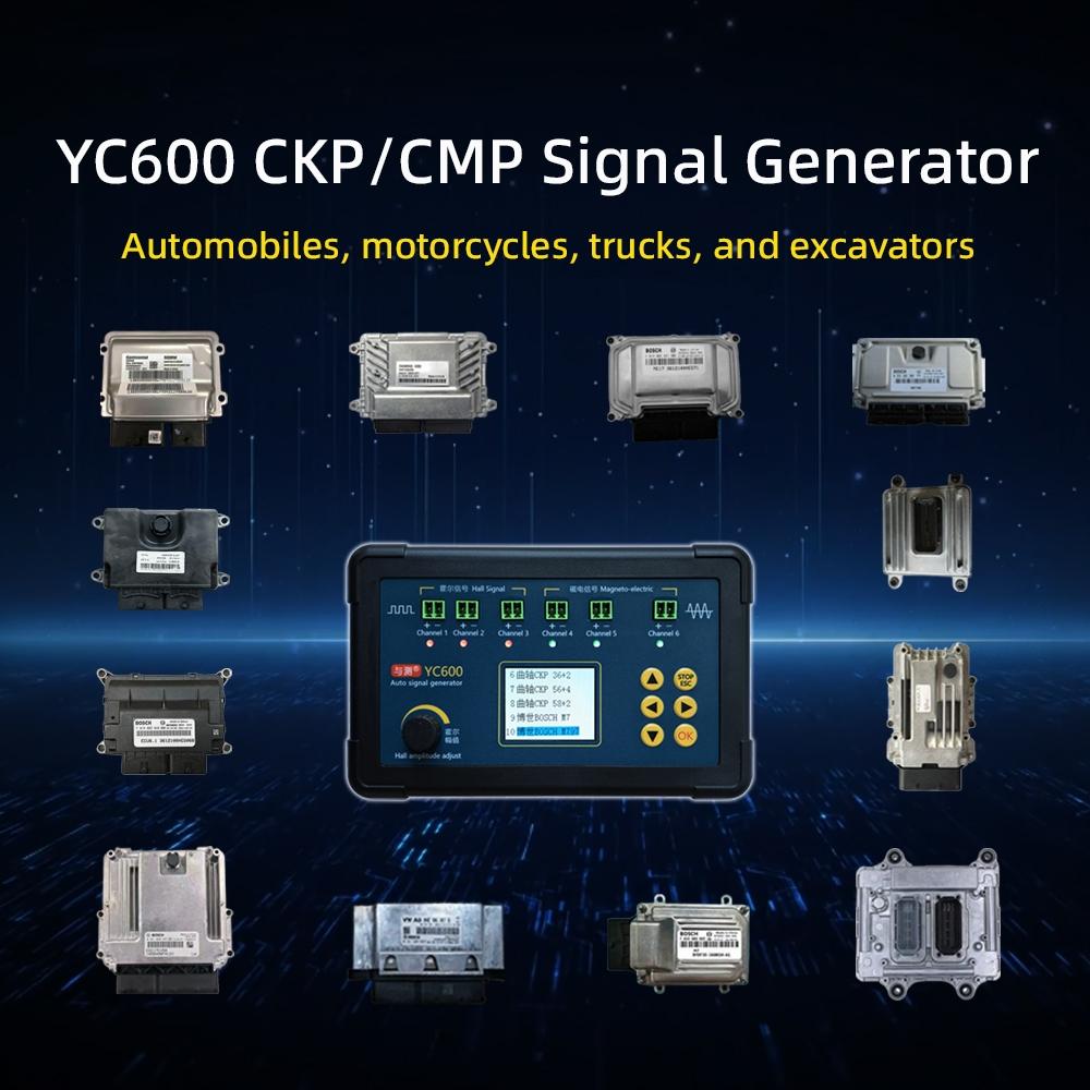 For Gas Engine With Waveform Edit Software YC600 Six-channel+PD60+MN300 Analog Crankshaft Camshaft CKP CMP SYNC Signal Simulator