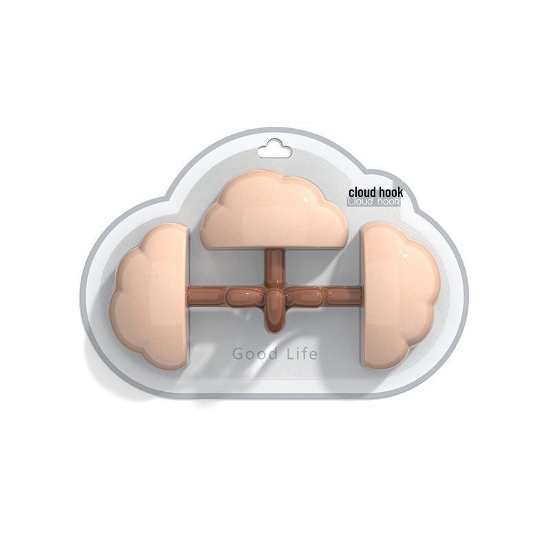 Yellow Cloud Adhesive Wall Hook: Cute, Creative, Seamless Design for Bathroom & Kitchen - No Drilling Needed