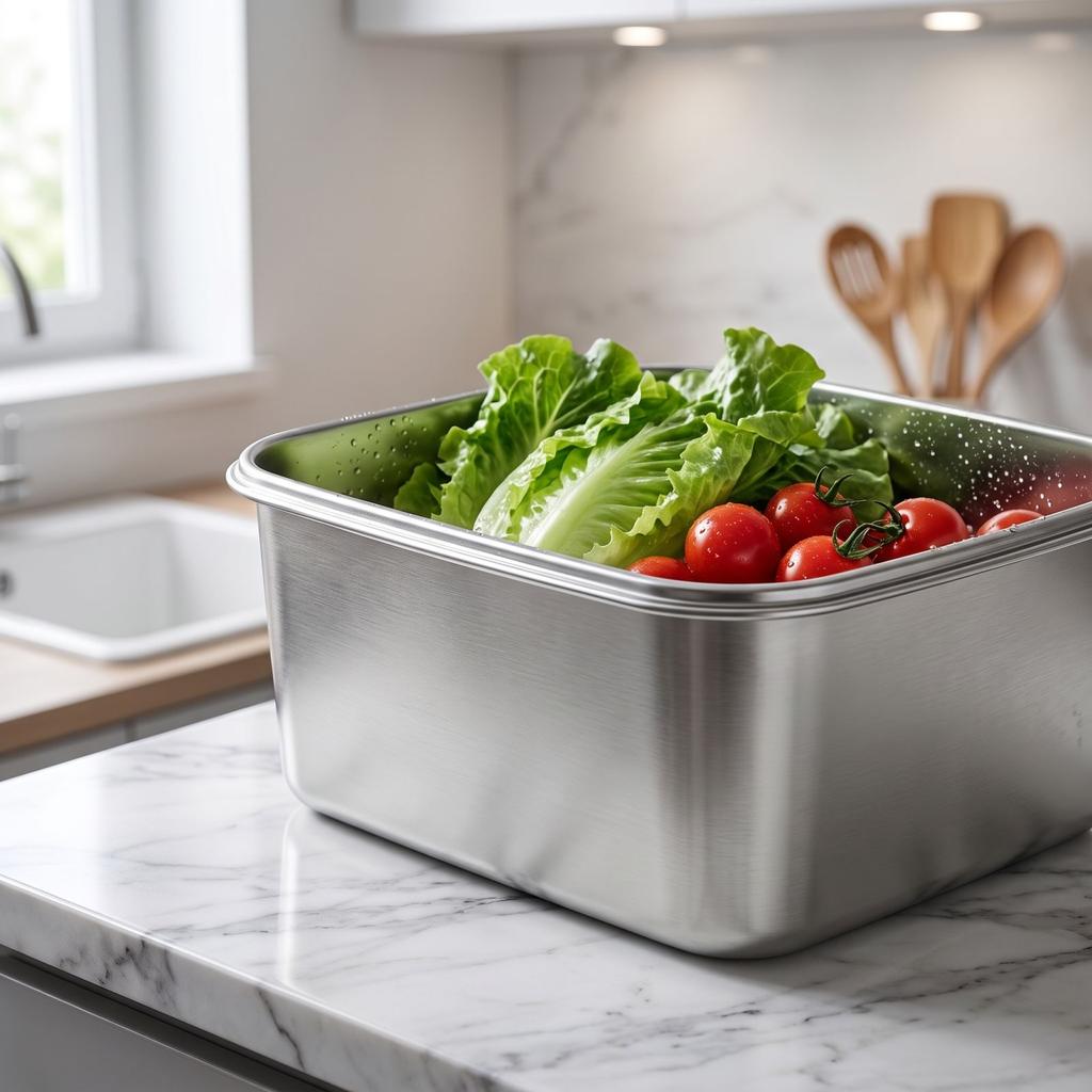 Stainless Food Storage Containers with, 6-Pack Rectangular Bento Boxes for Meal Prep, Picnic and Fridge Organization