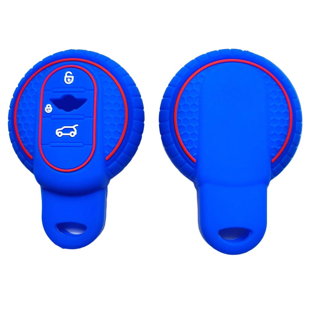 Silicone Car Key Case for BMW MINI COOPER R60 R56 S ONE JCW F54 F55 F56 F57 F60 CLUBMAN COUNTRYMAN Rubber Remote Cover Shell Set
