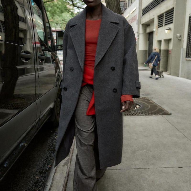 Za New Fall Women's Clothing 2025 Fashion Wind Fashion Polo Collar Long Sleeves Loose Soft Coat Outwear 3046298