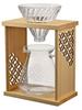 HARIO Drip Stand Shippo Natural 600mL V60 40 Sheets of Serves People Set, Pattern, Black, Capacity, Dripper, Server, Paper, 1-4 (Natural)