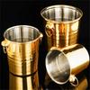 Gold Golden Thick Tiger Head Stainless Steel Ice Punch Bucket Wine Beer Cooler Champagne Cooler Party KTV Double Ear Ice Bucket