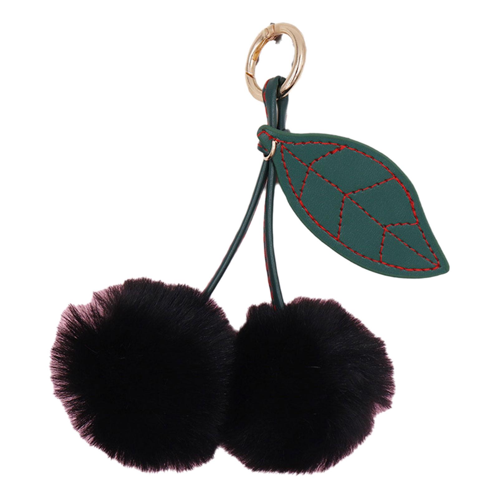 

Cherry Keychain Bag Pendant Bag Accessory Plush Texture Key Holder Key Ornament Suitable for Gifting and Daily Use