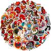 50 Rooster Cuso Doodle Stickers Personality Cartoon Animal Big Rooster Children Cartoon Stickers