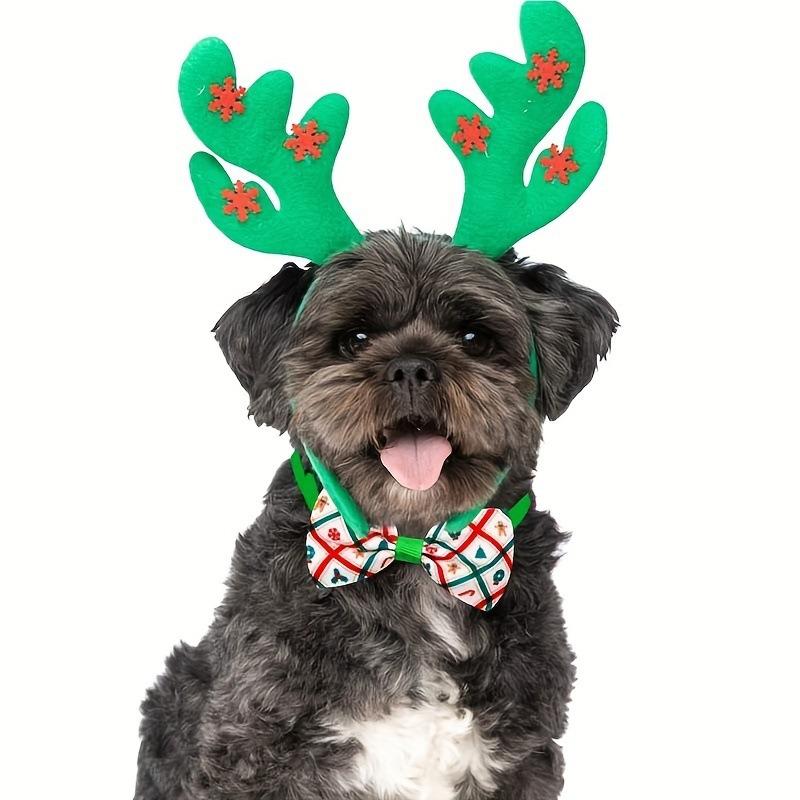 Pet Christmas Grid Bow Tie Adjustable Dog Cat Bowtie Collar Accessories For Small Dog Cat Festival Party Decoration Gift 10pcs