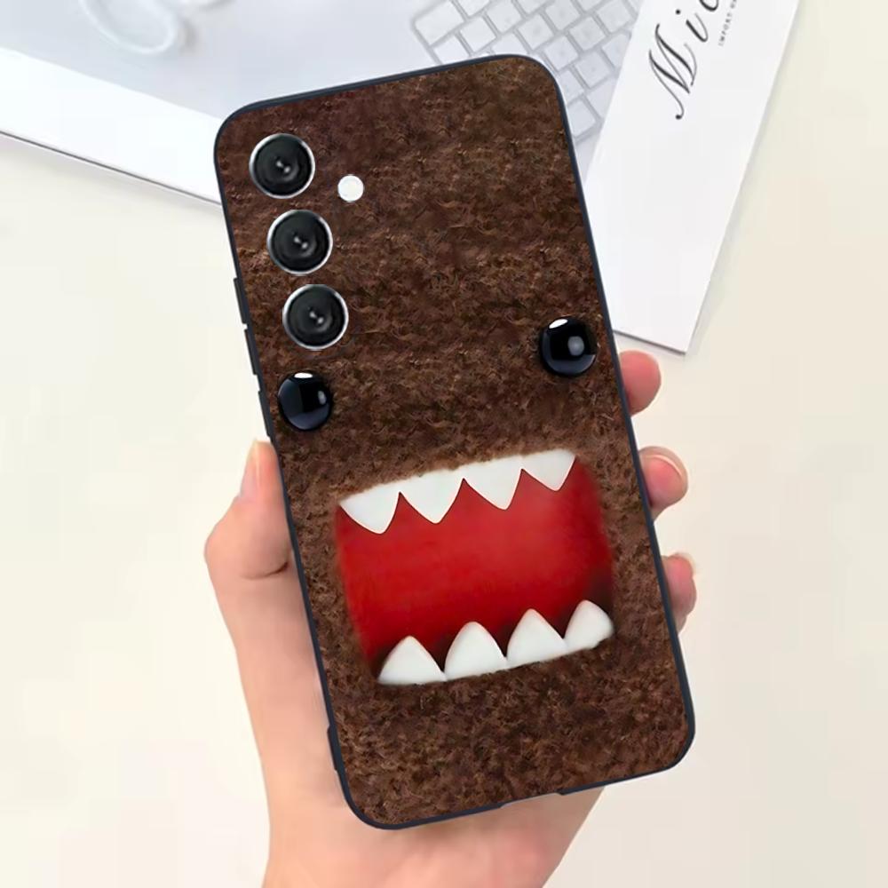 Cute D-Domo-kun Phone Case For Samsung Galaxy A13,A21s,A22,A31,A32,A52,A53,A71,A80,Soft Black Shell