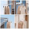 Travel Telescopic Clothes Rack Portable Clothes Hanger Multifunctional Storage Home Trip Antislip Clothing Drying Rack Tool