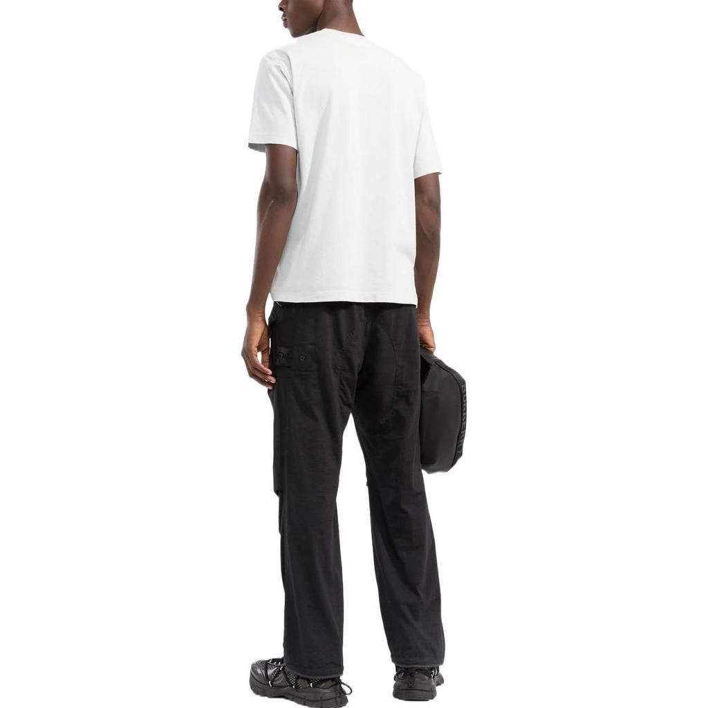 STONE ISLAND FW22 Cleanfit Plain Logo Embroidered Crew Neck Short Sleeve T-Shirt Men Tops White 771521560-V0001