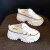 Sandali con Zeppa Scarpe da Donna Ciabatte con Aumento di Altezza Interna Donna Estate Esterno Nuovi Sandali Traspiranti con Punta a Sacchetto in Pelle Bovina