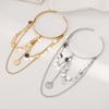Pearl Tassel Arm Chain Adjustable Open Cuff Bracelet Fashion Upper Arm Bangles  Girls