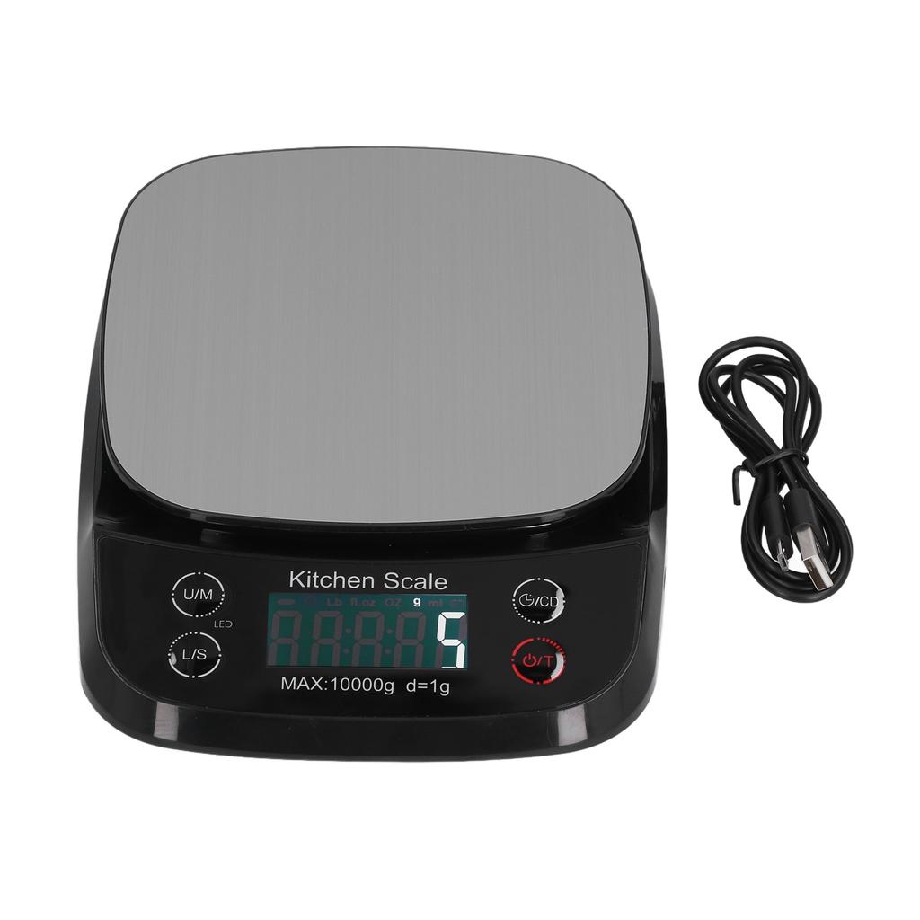 Kitchen Digital Scale Household Stainless Steel Rechargeable Baking Scale for Weighing Food