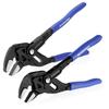 WORKPRO 7 & 10-inch CR-V Construction Wrench Pliers Set, Adjustable Parallel Smooth Jaw Pliers, Black Finish, Groove Lock Mechanism
