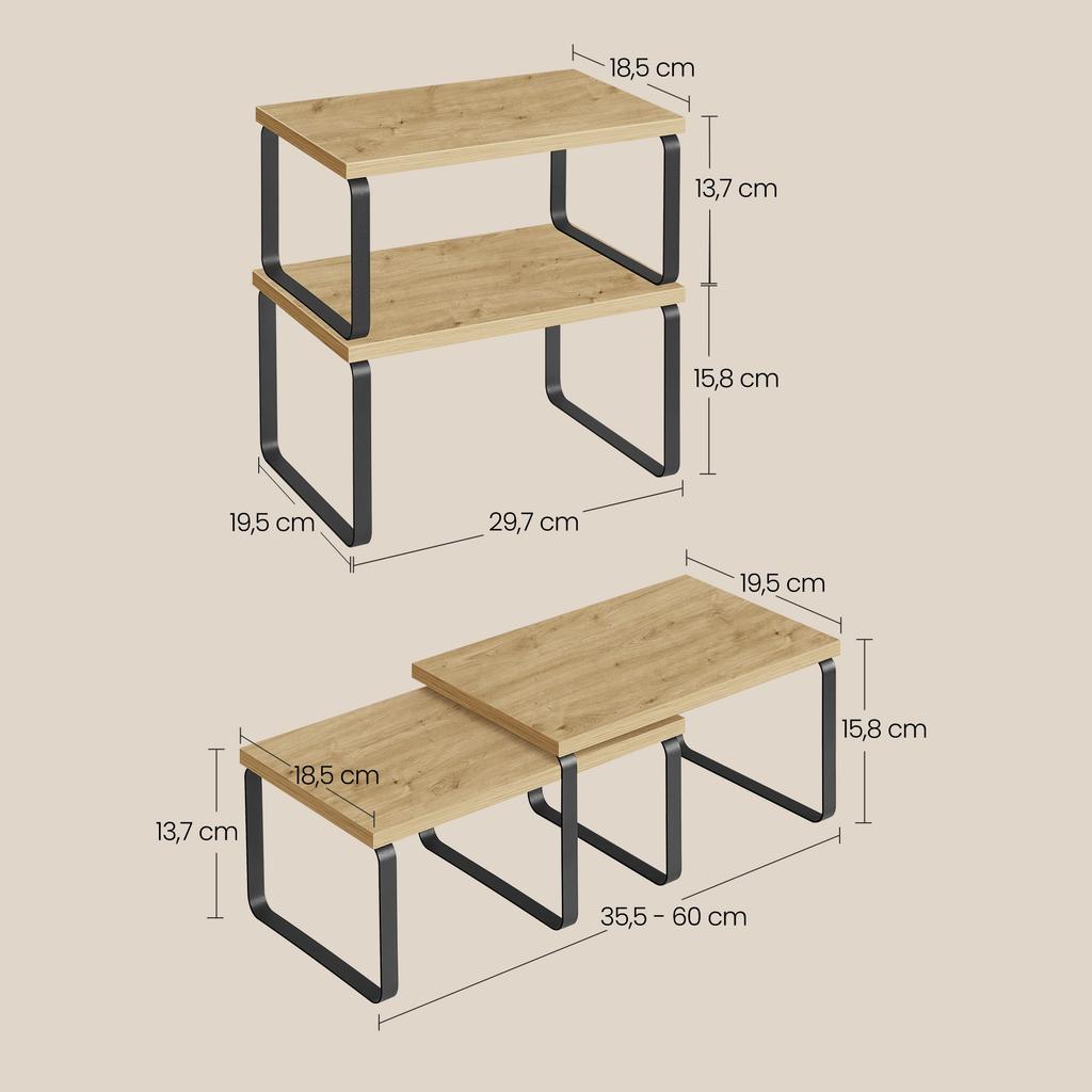 Kitchen Shelves 2 Pcs - Artisan -KCS02B88