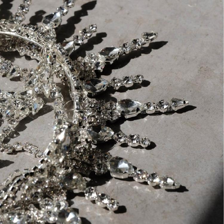 Crystal Tassels Hairband Crowns Tiaras Hair Ornament for Women Stage Show Costume Formal Occasion Photography Headwear