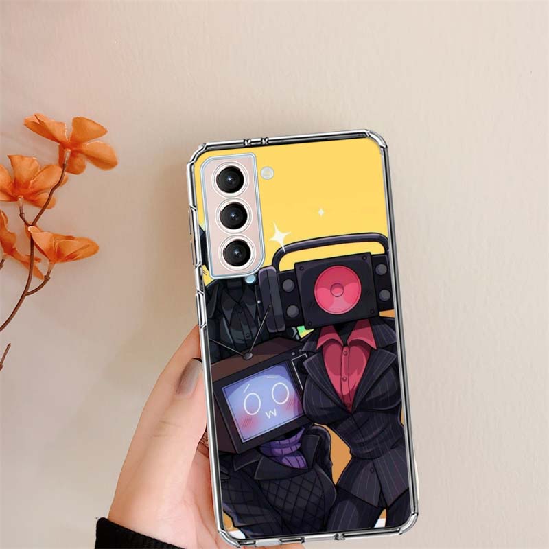 Skibidi Toilet Clear Phone Cases for Samsung S26 Ultra Galaxy S25 Edge S24 S23 FE S21 Plus S20 S22 S10 Cover Patterned Compatibl