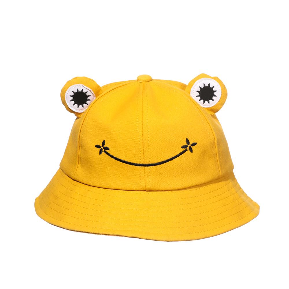 

Кепка с большими глазами для отдыха на открытом воздухе для женщин и девочек, кепка с героями мультфильмов, кепка для рыбалки, шляпа от солнца, шляпа-ведро с лягушкой жёлтый
