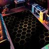 Gaming Rug Cyber Honeycomb Style Theme Carpet Non-Slip Soft Easy To Clean Neon Gaming Decor Area Home Decor Mat