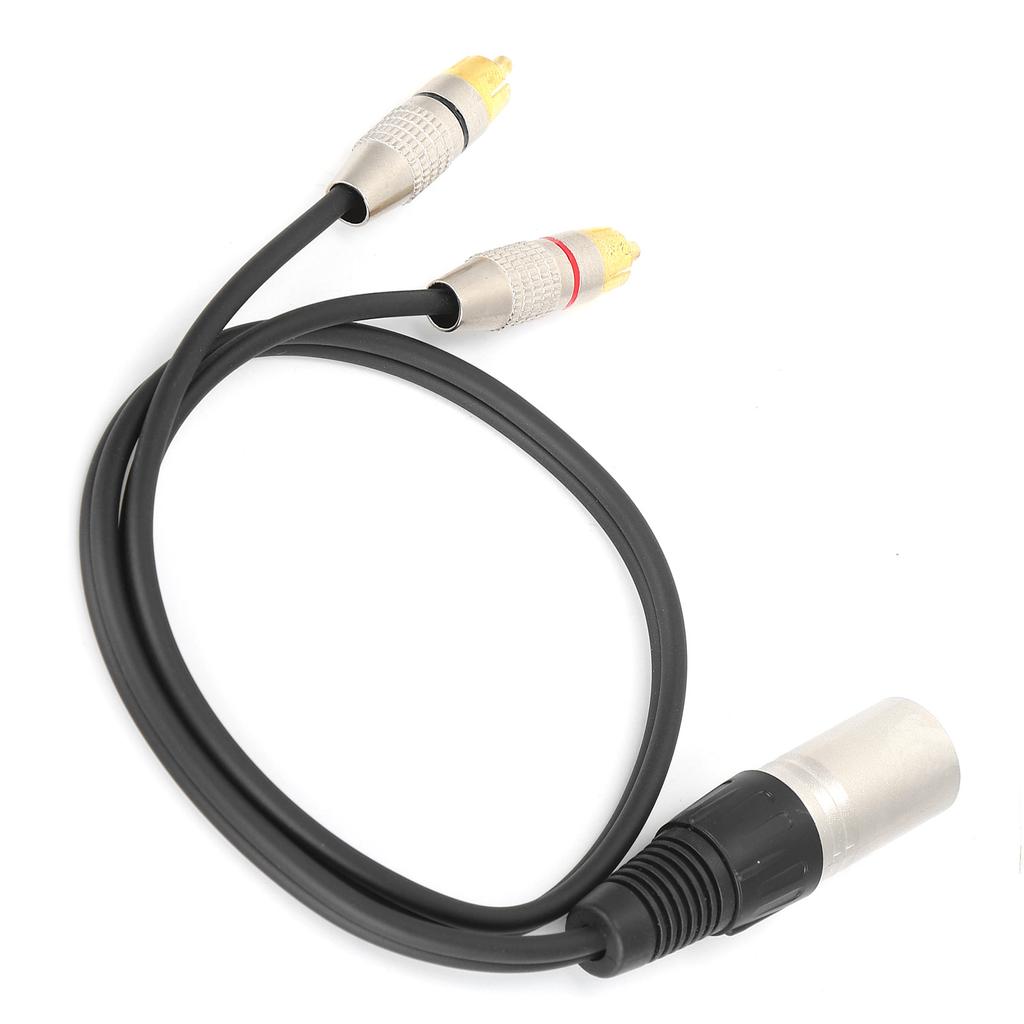 XLR Male to 2 RCA Audio Splitter Cable RCA to XLR Adapter Patch Cable for Mixing Console MicrophoneMale 1m 3.3ft