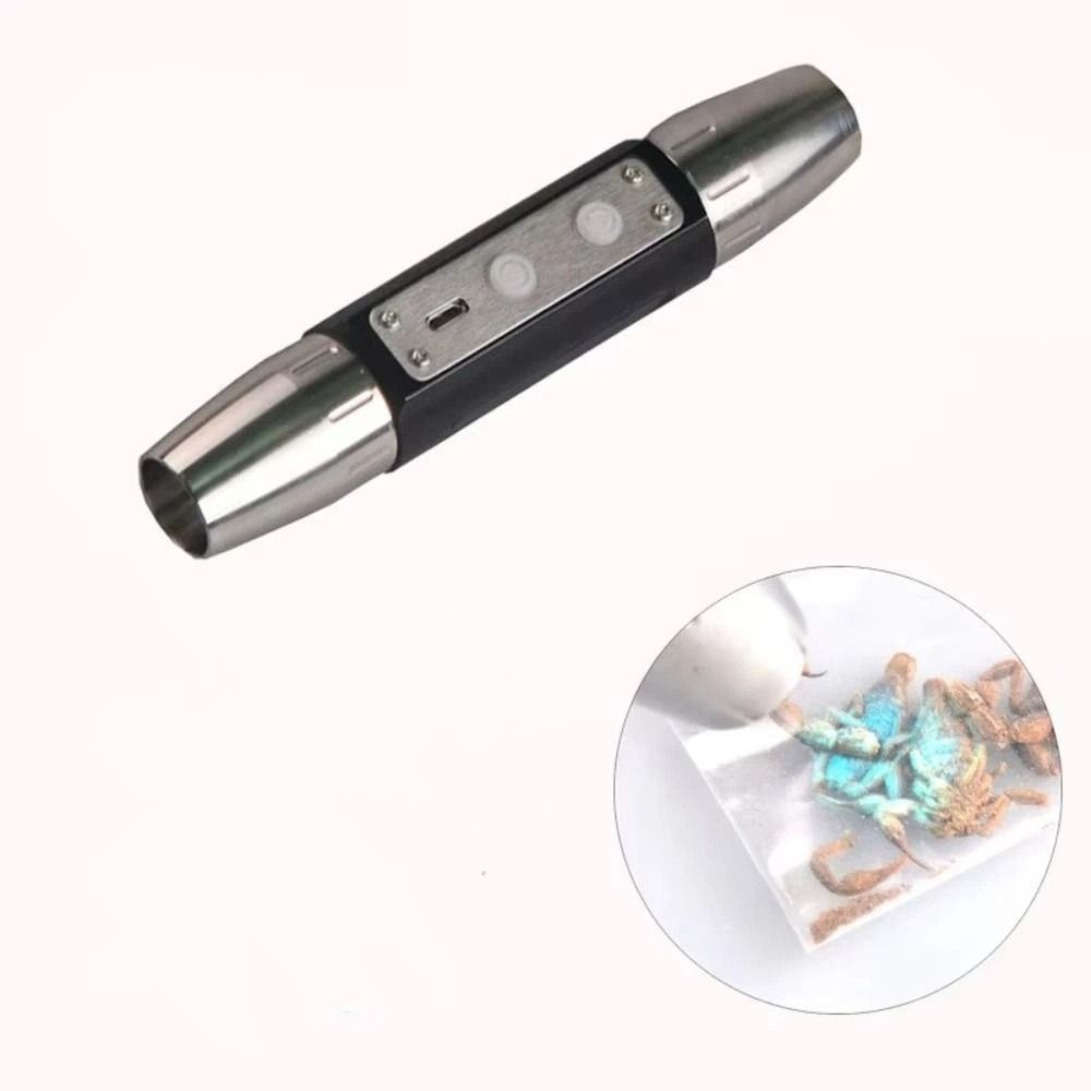 Portable Jewelry Appraisal Flashlight USB Rechargeable Built-in Battery UV Flashlight Four Light Source 365nm