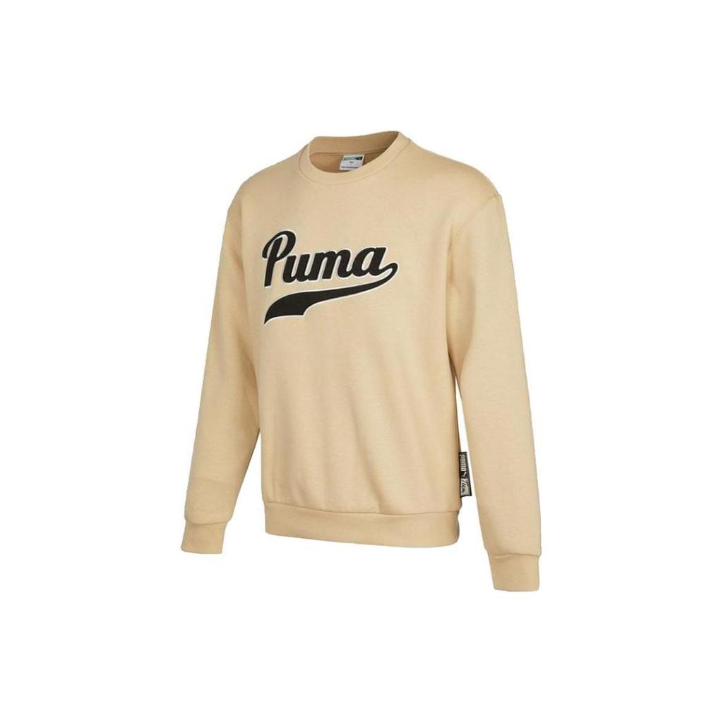 Puma Mikina s potiskem loga s kulatým výstřihem Pánské topy Béžová 534383-20
