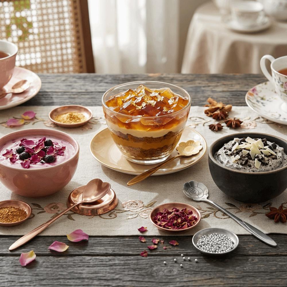 4Pcs Rustless Steel Stirring Spoon Flower Shaped Spoon Head Dessert Spoon Jam Scooping серебряный