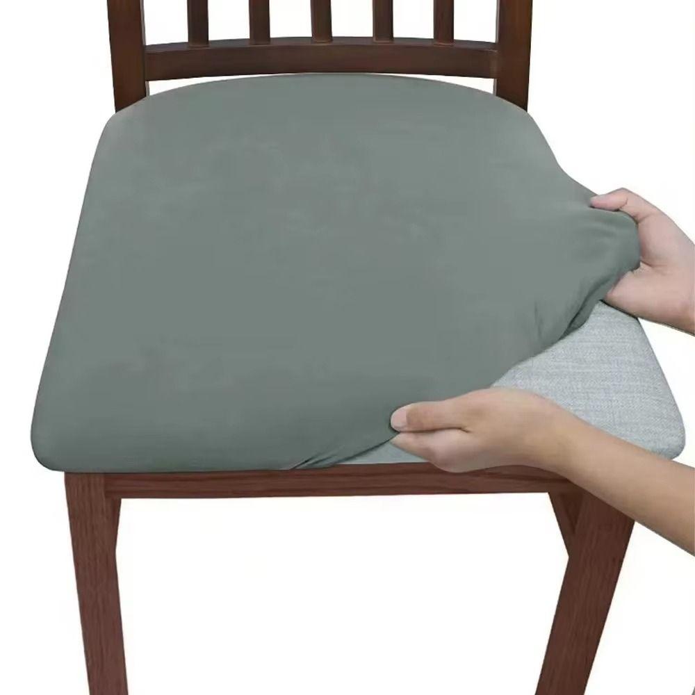 4Pcs Removable Stretch Chair Seat Cover Universal Dirt-resistant Chair Slipcover  Kitchen