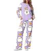 Women's Halloween Print Hoodie and Jogger Pants Set, Round Neck Loose Fit Casual Sweatsuit