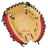 Rawlings Baseball Hyper Tech Color Throw Junior/Jr. Glove, Kids' Sync, Catcher's Glove, Camel/Scarlet, 31.5 Inches, Right-Handed