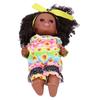 14 Inch Vinyl Curly Hair Reborn Girl Doll Cute African Black Skin Doll Children Toy Gift
