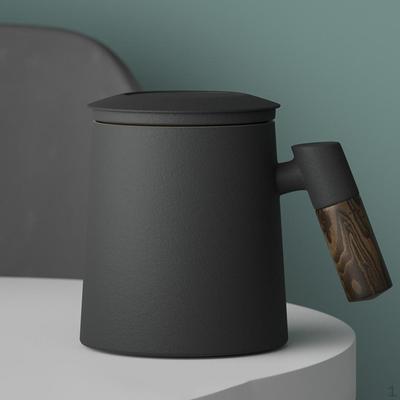 Ceramic Rust Proof Portable with Lid and Handle Strainer Vintage 00ml for Room Drinking